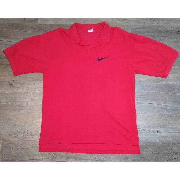 Vintage 1990's Nike Embroidered Swoosh Polo Shirt Size XL Made in USA - Picture 1 of 7